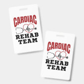 Badge Équipe de réadaptation cardiaque Cardiologue Infir (Avant & arrière)