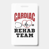 Badge Équipe de réadaptation cardiaque Cardiologue Infir (Arrière)