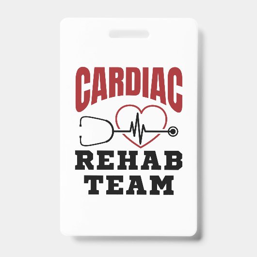 Badge Équipe de réadaptation cardiaque Cardiologue Infir (Avant)