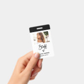 Badge Équipe de rédaction décontractée | Photo et cœur d (Manuel / portable)