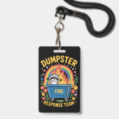 Badge Équipe de réponse aux incendies de benne Équipe de (Avant avec lanière)