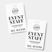 Badge Équipe d'événement Logo All Access (Avant & arrière)