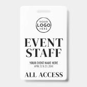 Badge Équipe d'événement Logo All Access (Arrière)