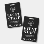 Badge Équipe d'événement Logo All Access (Avant & arrière)