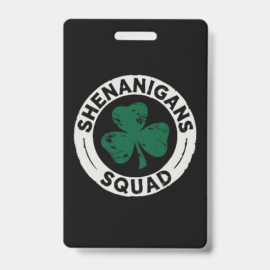 Badge Équipe Shenanigans Saint-Patrick Shamrock (Avant)