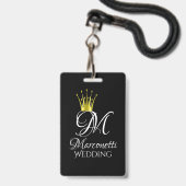 Badge Équipe VIP de la mariée (Arrière avec lanière)