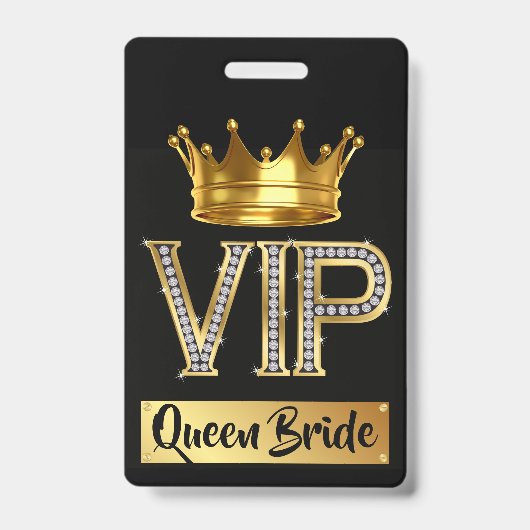Badge Équipe VIP de la mariée (Avant)
