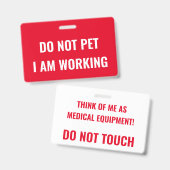 Badge Équipement Médicale de travail (Recto et verso)