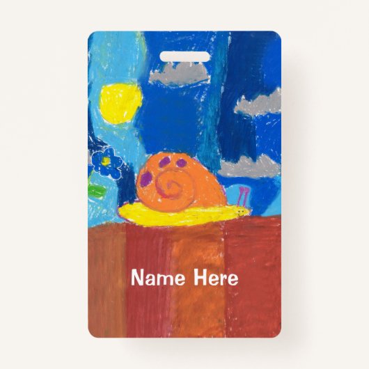 Badge Escargot souriant (Devant)