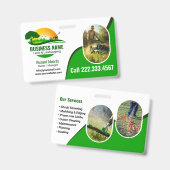 Badge Espaces Verts Élégants Services de Jardinage et d' (Avant & arrière)