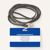 Badge Essentiel | ID photo de l'employé moderne (Derrière avec lanière)