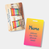 Badge Est-ce que Tide Splash Ma chaise - étiquette de ba (Avant & arrière)