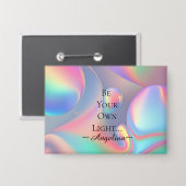 Badge Esthétique holographique (Recto/Verso)