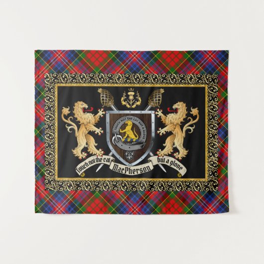 Badge et devise du clan MacPherson avec Tapisserie (Devant (Horizontal))
