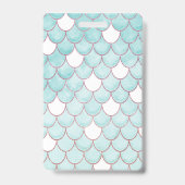 Badge Étalons de sirène de Parties scintillant rose Turq (Back)