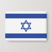 Badge Etat d'Israël Drapeau, Étoile de David Juifs (Recto)
