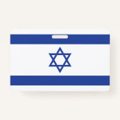 Badge Etat d'Israël Drapeau, Étoile de David Juifs (Devant)
