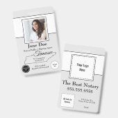 Badge État du Tennessee Insigne public notaire avec code (Avant & arrière)