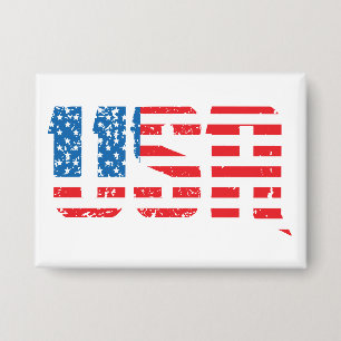 Badge États-Unis patriotiques en rouge, blanc et bleu