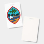 Badge Étiquette de bagage avec le sceau de Guam (Avant & arrière)