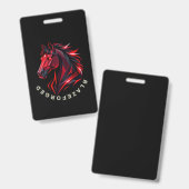 Badge Étiquette de bagage Cheval BlazeForge (Avant & arrière)
