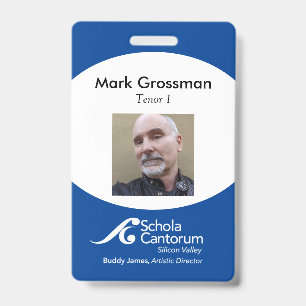 Badge Étiquette de membre de Schola Cantorum Silicon Val