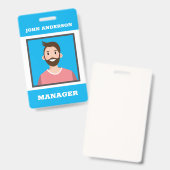 Badge Étiquette de nom d'avatar personnalisée avec coule (Avant & arrière)