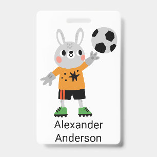 Badge Étiquette de nom de joueur de football personnalis