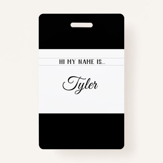 Badge Étiquette de nom de monoton classique (Devant)