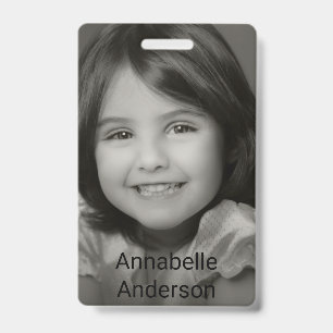 Badge Étiquette de nom de photo pour enfant Personnalise