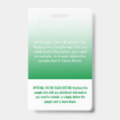 Badge Étiquette de nom de photo professionnelle ombré ve (Arrière)