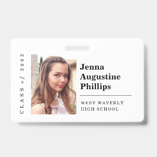 Badge / Étiquette de nom de réunion de toute année (Avant)