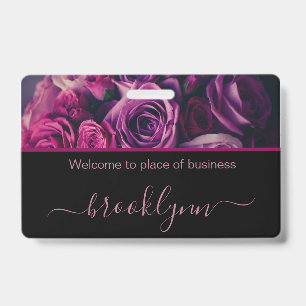 Badge Étiquette de nom d'entreprise personnalisée