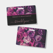 Badge Étiquette de nom d'entreprise personnalisée (Avant & arrière)