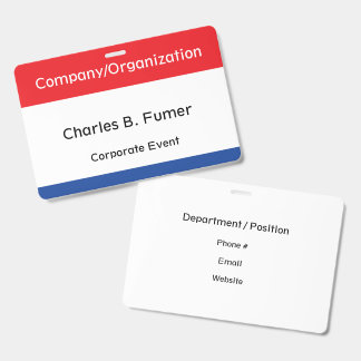 Badge Étiquette de nom d'événement pour employés pro