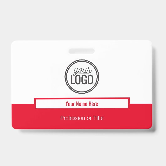 Badge Étiquette de nom professionnelle à bloc de couleur (Avant)