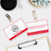 Badge Étiquette de nom professionnelle à bloc de couleur