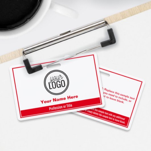 Badge Étiquette de nom professionnelle à bloc de couleur