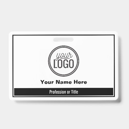 Badge Étiquette de nom professionnelle à bloc de couleur (Avant)