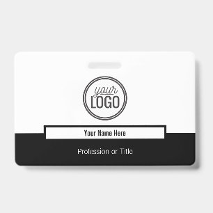 Badge Étiquette de nom professionnelle à blocs de couleu