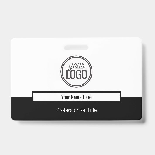 Badge Étiquette de nom professionnelle à blocs de couleu (Avant)