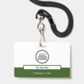 Badge Étiquette de nom professionnelle avec bloc de coul (Avant avec lanière)