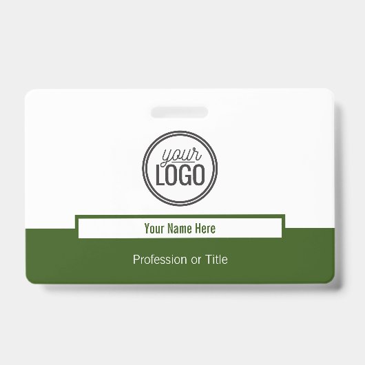 Badge Étiquette de nom professionnelle avec bloc de coul (Avant)