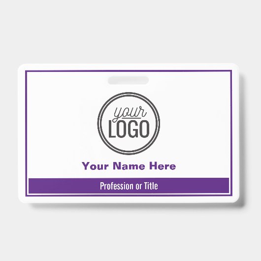 Badge Étiquette de nom professionnelle avec bloc de coul (Avant)
