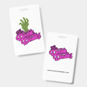 Badge Étiquette de nom Spooky Doobie Doubles Halloween (Avant & arrière)