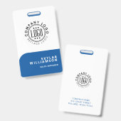 Badge Étiquette de personnel avec nom de l'employé et lo (Avant & arrière)