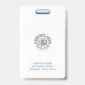 Badge Étiquette de personnel avec nom de l'employé et lo (Arrière)