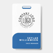 Badge Étiquette de personnel avec nom de l'employé et lo (Avant)