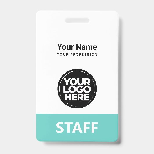 Badge Étiquette de personnel avec nom de l'employé et lo (Avant)
