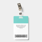 Badge Étiquette de personnel avec nom de l'employé et lo (Arrière avec clip)